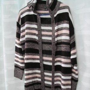Evelyn Taylor Long Open Cardigan, Hoodie, 2X